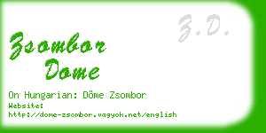 zsombor dome business card